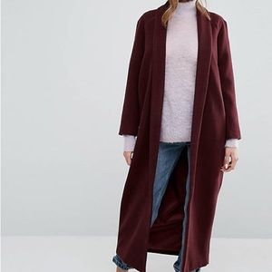 Misguided (ASOS) shawl collar maxi coat